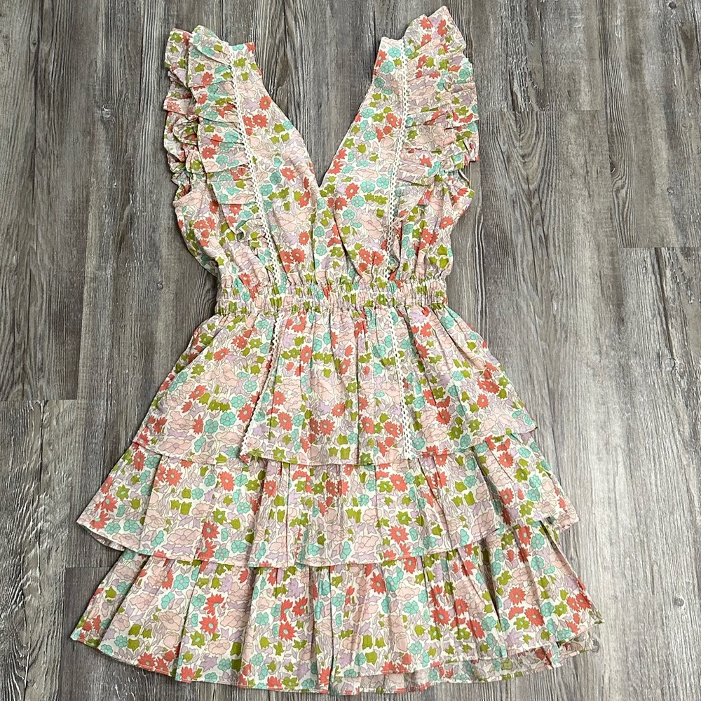Love the Label Floral Ruffle Mini Dress